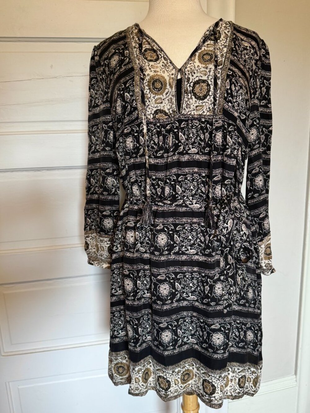 Joie Silk Boho Floral Dress w/ Slip